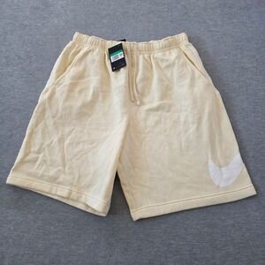 Nike Sportswear Club Fleece Shorts Mens XL Tall Ivory Swoosh BV2721-113